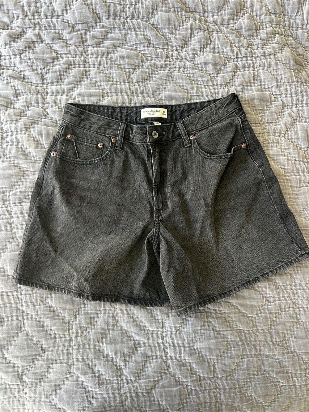 High-Rise Black Denim Women’s Shorts